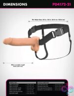 Fantasy X-Tensions Elite 8" Vibrating Hollow Silicone Strap-on - Image 5
