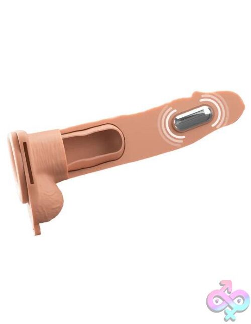 Fantasy X-Tensions Elite 8&Quot; Vibrating Hollow Silicone Strap-On - Image 6