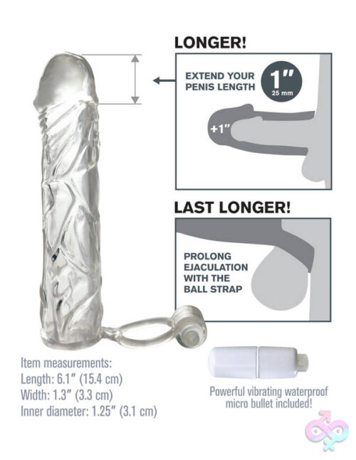 Pipedream Sex Toys - Fantasy X-Tensions Vibrating Super Sleeve - Clear