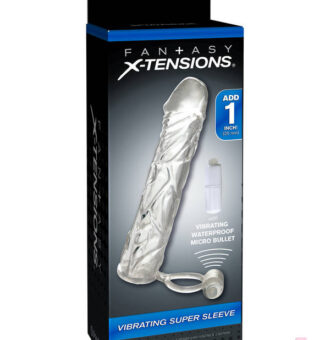 Pipedream Sex Toys - Fantasy X-Tensions Vibrating Super Sleeve - Clear