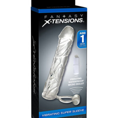 Pipedream Sex Toys - Fantasy X-Tensions Vibrating Super Sleeve - Clear