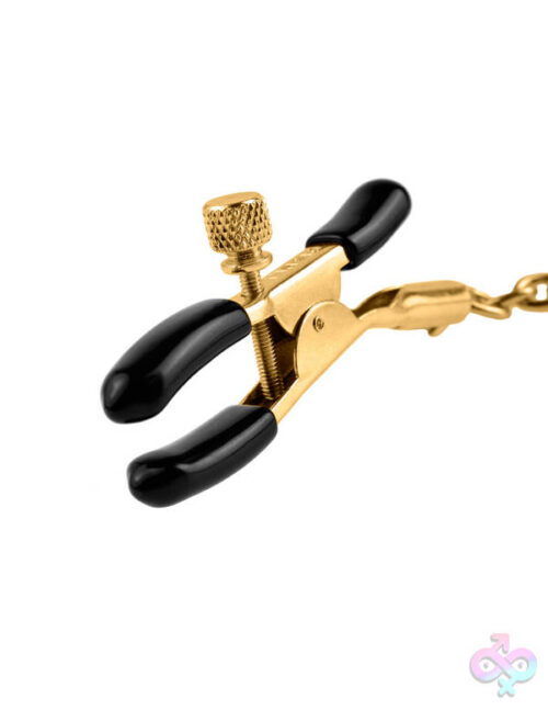 Pipedream Sex Toys - Fetish Fantasy Gold Chain Nipple Clamps - Gold