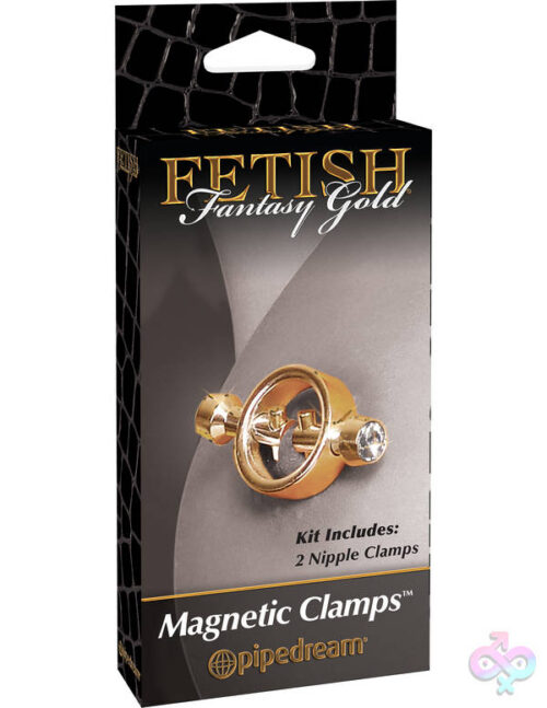 Pipedream Sex Toys - Fetish Fantasy Gold Magnetic Clamps - Gold