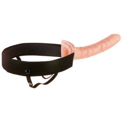 Fetish Fantasy Series 10 Hollow Strap-On Flesh by Pipedream — adjustable elastic harness with beige phthalate-free dildo