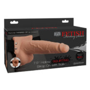 Pipedream Sex Toys - Fetish Fantasy Series 7.5" Hollow Squirting Strap-on With Balls - Flesh