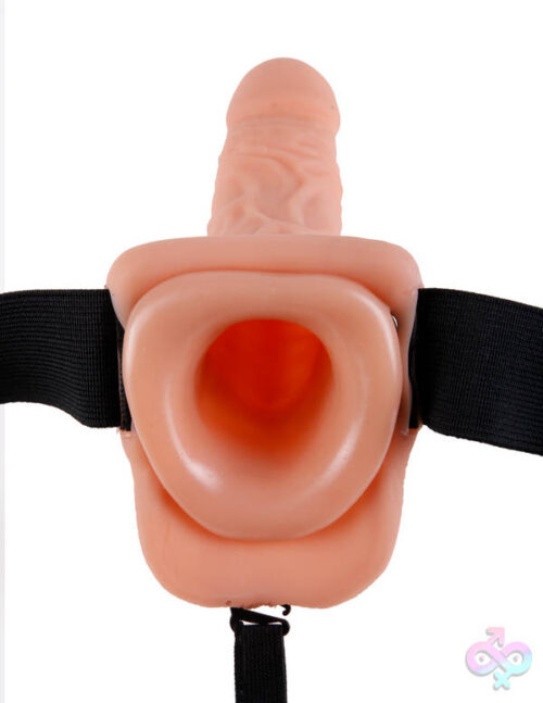 Pipedream Sex Toys - Fetish Fantasy Series 7-Inch Vibrating Hollow Strap-on With Balls - Flesh