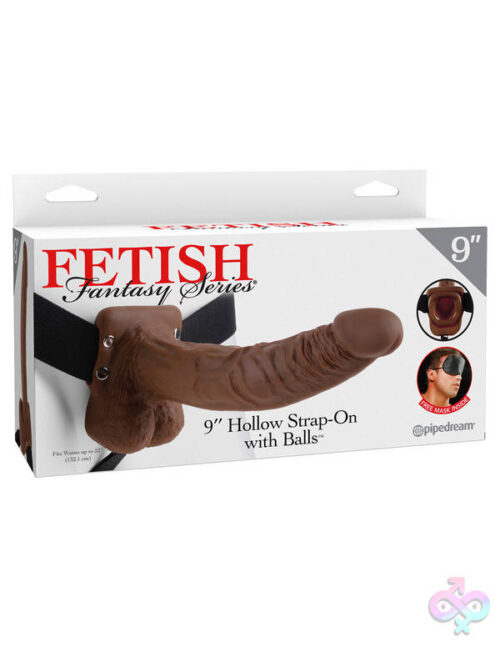 Pipedream Sex Toys - Fetish Fantasy Series 9-Inch Hollow Strap-on With Balls - Brown