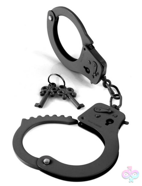 Fetish Fantasy Series Designer Metal Handcuffs Black by Pipedream