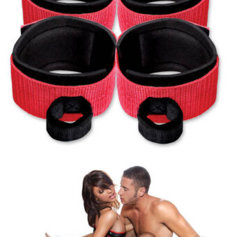 Fetish Fantasy Series Fantasy Web Bondage Bed Restraint System By Pipedream In Red