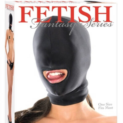 Fetish Fantasy Series Spandex Open Mouth Hood in black by Pipedream