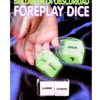 Foreplay Dice Spanish Version glow-in-the-dark couples game by Pipedream