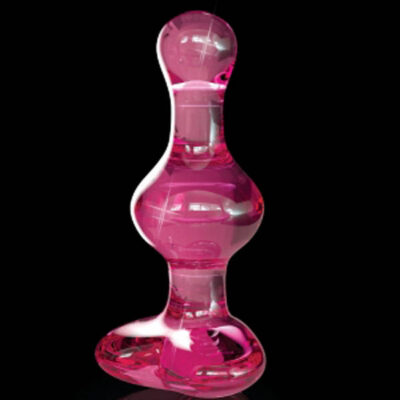 Icicles 75 Pink Glass Anal Toy by Pipedream — phthalate-free, hand-blown, temperature play
