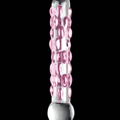 Icicles No 07 Clear Pink Glass Dildo by Pipedream