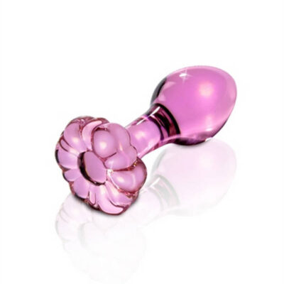 Icicles No 48 pink glass anal plug by Pipedream — phthalate-free and waterproof