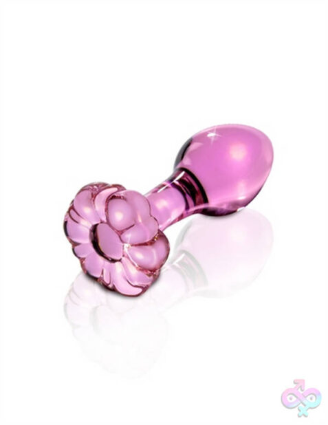 Icicles No 48 pink glass anal plug by Pipedream — phthalate-free and waterproof