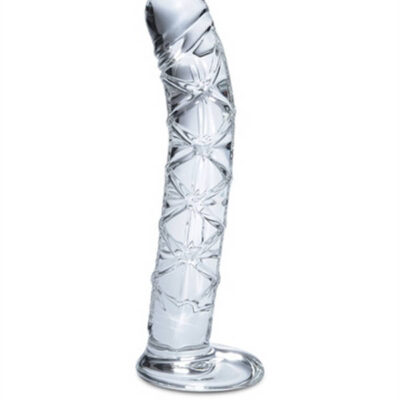 Icicles No 60 clear curved glass G-spot dildo by Pipedream