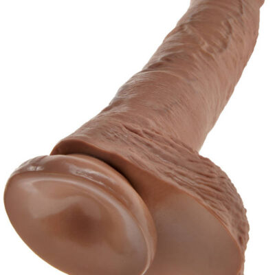 King Cock 10 Cock With Balls realistic dildo by Pipedream in beige with suction-cup base