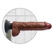 Pipedream Sex Toys - King Cock 10-Inch Vibrating Cock With Balls -  Brown