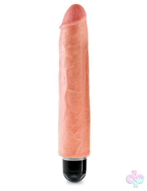 Pipedream Sex Toys - King Cock 10" Vibrating Stiffy Flesh
