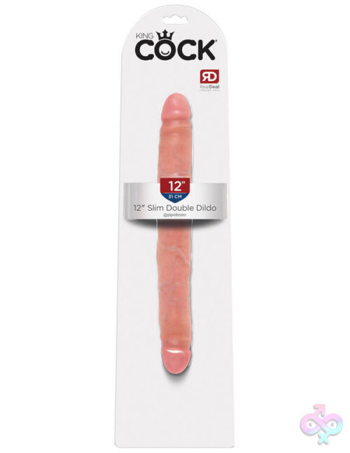 Pipedream Sex Toys - King Cock 12 Inch Slim Double Dildo - Flesh