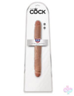 Pipedream Sex Toys - King Cock  12" Slim Double Dildo - Tan