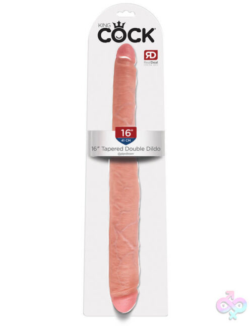 Pipedream Sex Toys - King Cock 16 Inch Tapered Double Dildo - Flesh