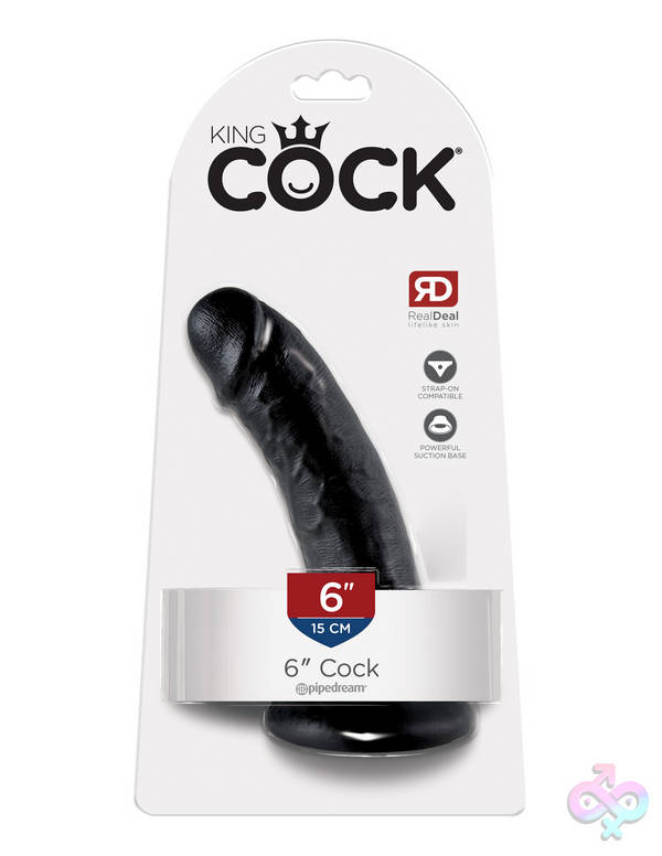 King Cock 6-Ich Cock - Black Pipedream Sex Toys - King Cock 6-Ich Cock - Black