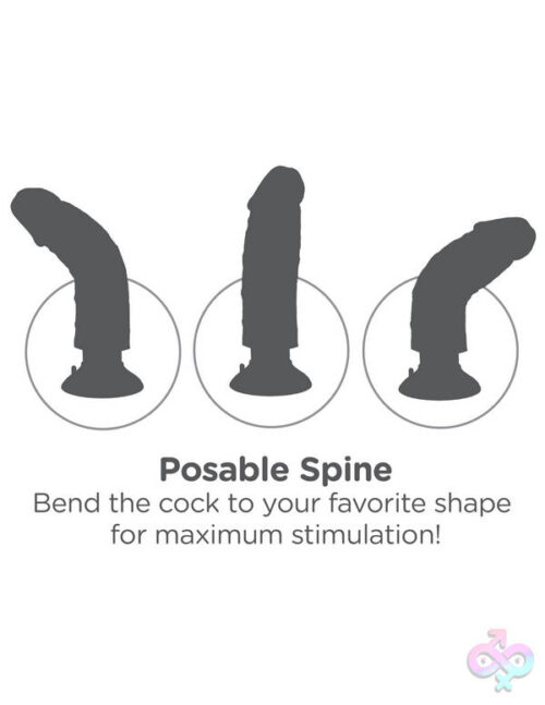 Pipedream Sex Toys - King Cock 6" Vibrating Cock - Tan