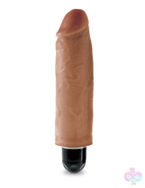 Pipedream Sex Toys - King Cock 6" Vibrating Stiffy - Tan