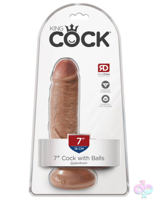 Pipedream Sex Toys - King Cock  7&Quot; Cock With Balls - Tan