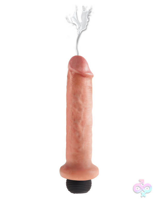 King Cock 7" Squirting Cock - Flesh Pipedream Sex Toys - King Cock 7" Squirting Cock - Flesh