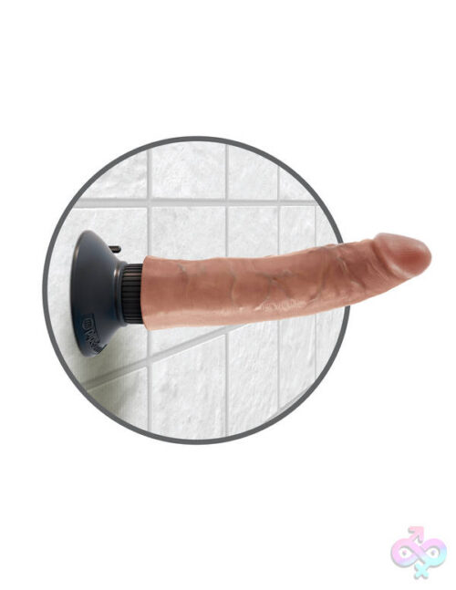 Pipedream Sex Toys - King Cock 7" Vibrating Cock - Tan