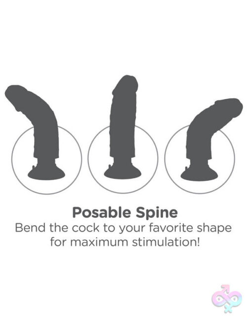 Pipedream Sex Toys - King Cock 7" Vibrating Cock - Tan