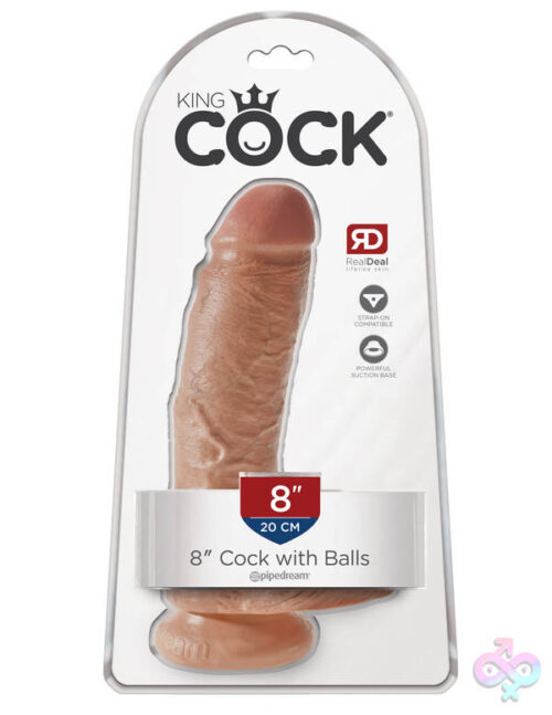 Pipedream Sex Toys - King Cock  8&Quot; Cock With Balls - Tan