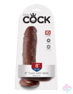 Pipedream Sex Toys - King Cock 8-Inch Cock With Balls - Brown