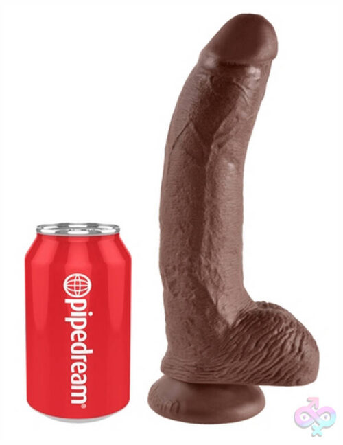 Pipedream Sex Toys - King Cock 9-Inch Cock With Balls - Brown