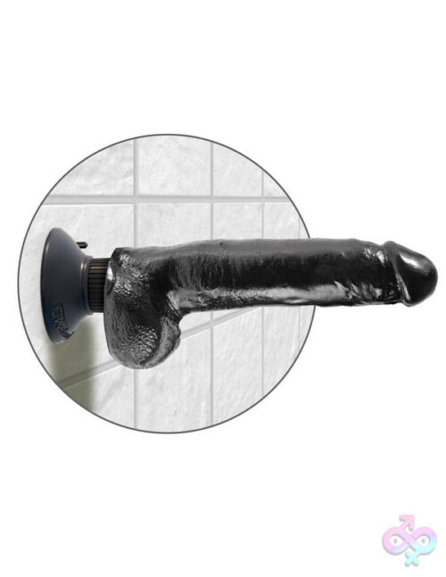 Pipedream Sex Toys - King Cock 9-Inch Vibrating Cock With Balls - Black