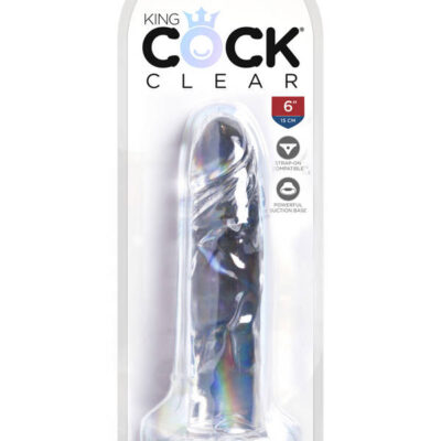 King Cock Clear 6 Cock realistic dildo by Pipedream with suction-cup base