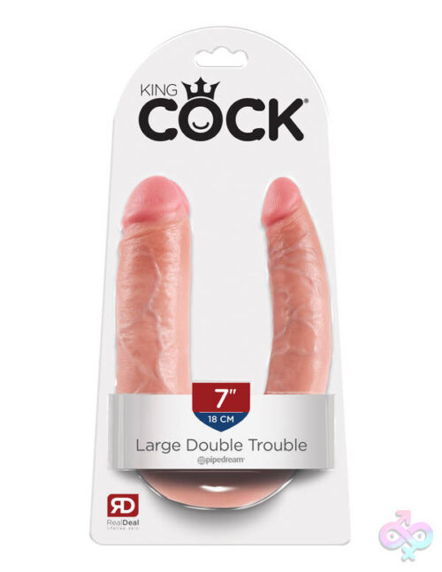 Pipedream Sex Toys - King Cock Double Trouble - Large - Flesh