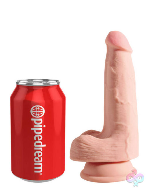 Pipedream Sex Toys - King Cock Plus Triple Density 5" Cock With Balls - Flesh