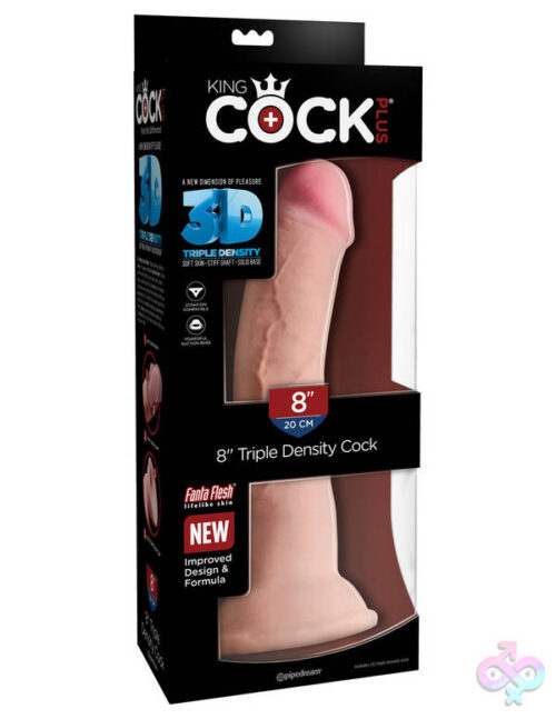 Pipedream Sex Toys - King Cock Plus Triple Density 8" Cock - Flesh