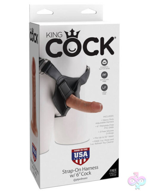 Pipedream Sex Toys - King Cock Strap on Harness With 6 Inch Cock - Tan