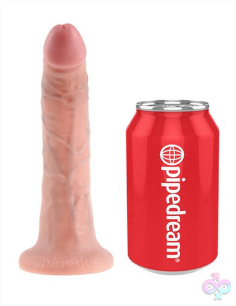 King Cock Strap On Harness With 7 Inch Cock beige realistic dildo kit by Pipedream