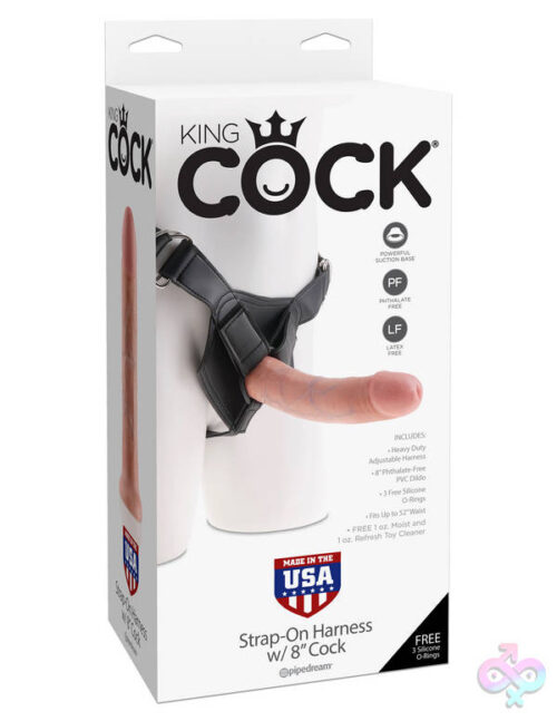 Pipedream Sex Toys - King Cock Strap on Harness With 8 Inch Cock - Flesh