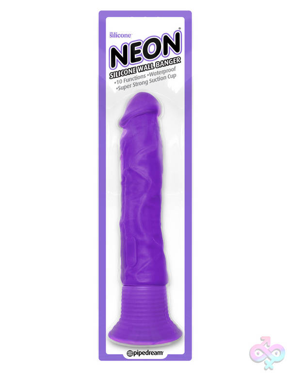 Neon Silicone Wall Banger - Purple Pipedream Sex Toys - Neon Silicone Wall Banger - Purple