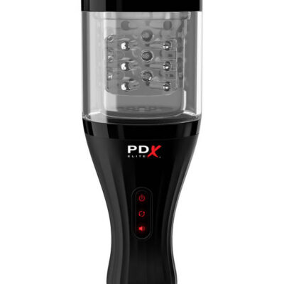 PDX Elite Talk Dirty Rotobator automatic masturbator by PDX Brands Pipedream in black
