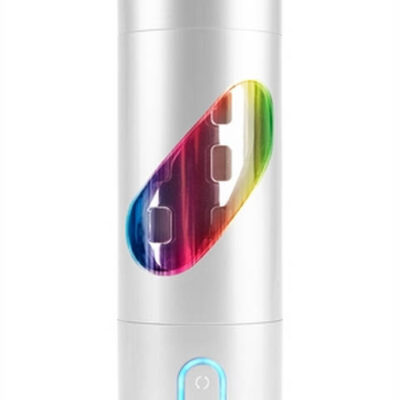 PDX Rechargeable Roto Bator Pussy masturbator by Pipedream in white with LED display