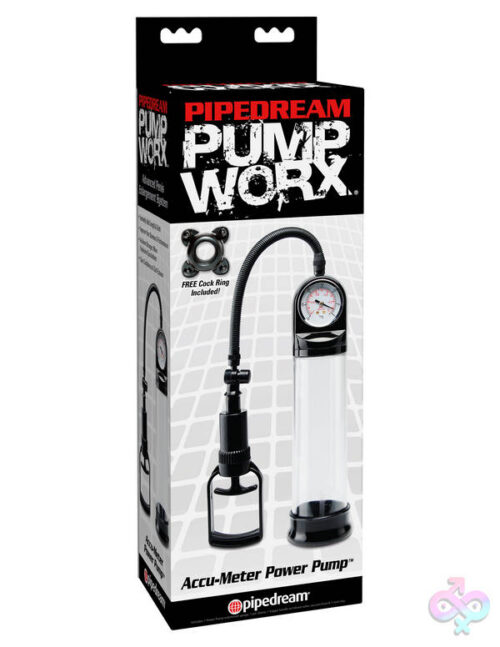 Pipedream Sex Toys - Pump Worx Accu-Meter Power Pump - Black