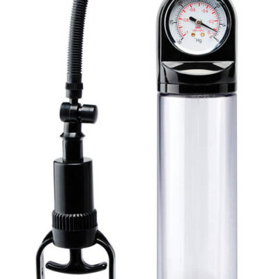 Pump Worx Accu Meter Power Pump black penis pump by Pipedream with pressure gauge