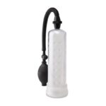 Pump Worx Silicone Power Pump Clear by Pipedream — manual penis pump with silicone sleeve and quick-release valve